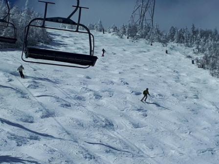 Jay Peak - Des conditions de neige étaient presque parfaites.