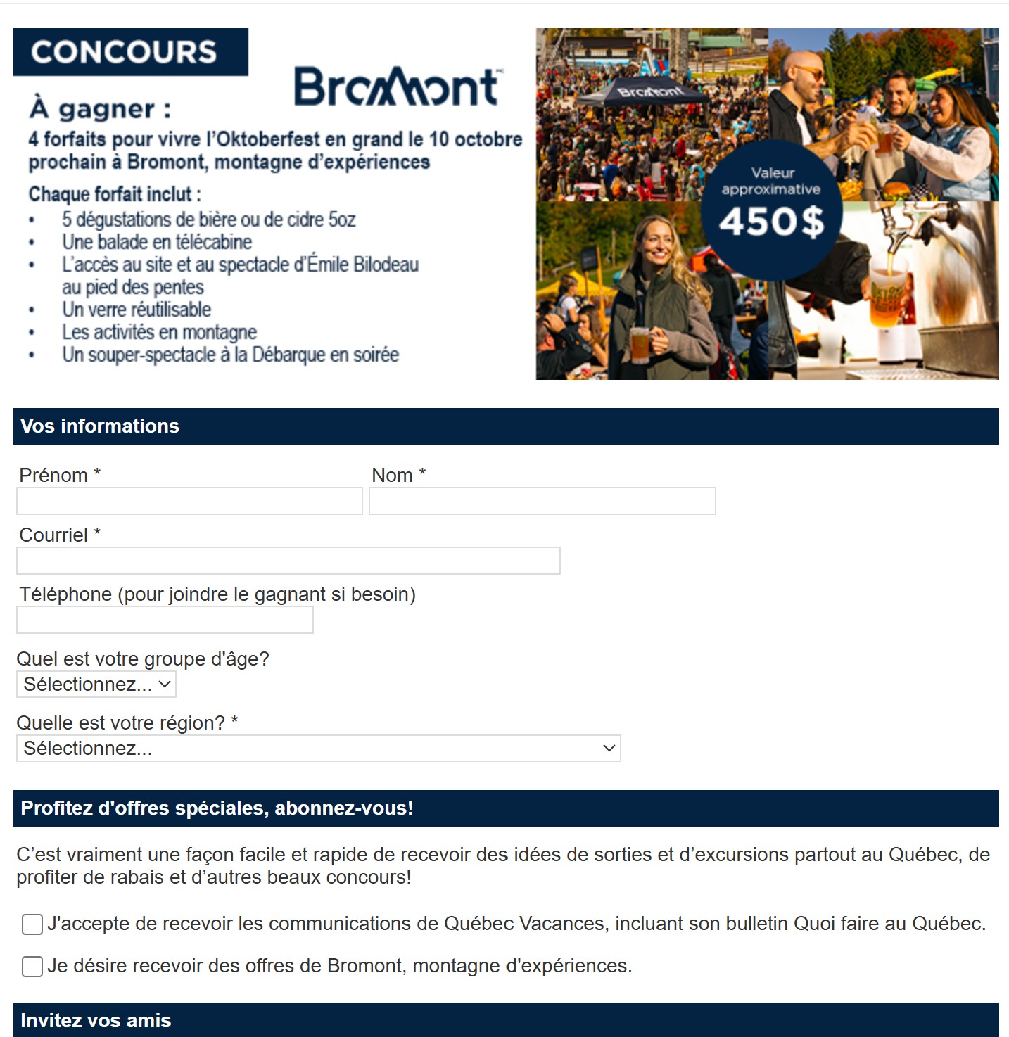 Bromont Montagne d'Expérience - Concours Oktoberfest 10 octobre Bromont Montagne d'Expérience - Concours Oktoberfest 10 octobre