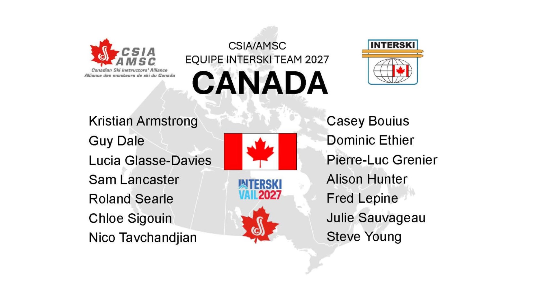 CSIA AMSC - Voici les représentant du Québec au prochain interski