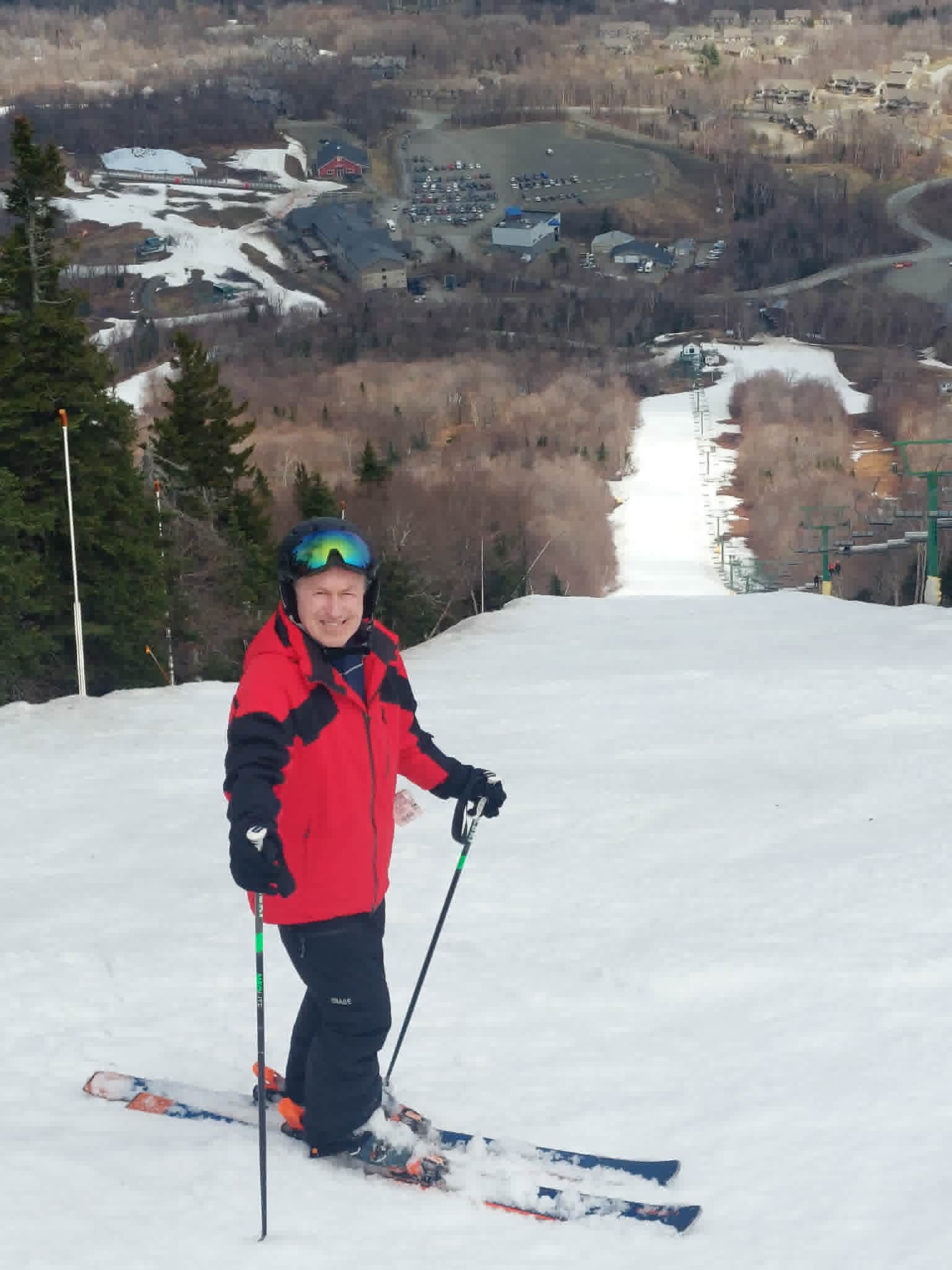 Jay Peak - Nous  profitons de chaque virage sous ce ciel bleu éclatant.