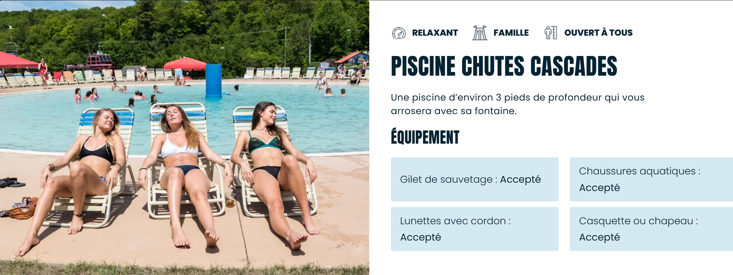Mont Cascade - On profite du parc aquatique à la montagne Mont Cascade - On profite du parc aquatique à la montagne