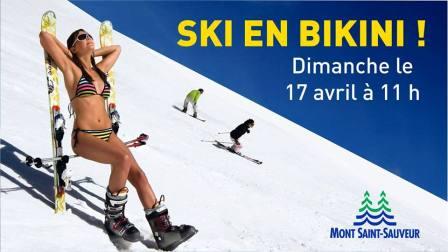 CONDITIONS DE SKI - MONT SAINT-SAUVEUR - 20 DEGRÉS CELSIUS SUR LES PISTE EN BIKINI... CONDITIONS DE SKI - MONT SAINT-SAUVEUR - 20 DEGRÉS CELSIUS SUR LES PISTE EN BIKINI...