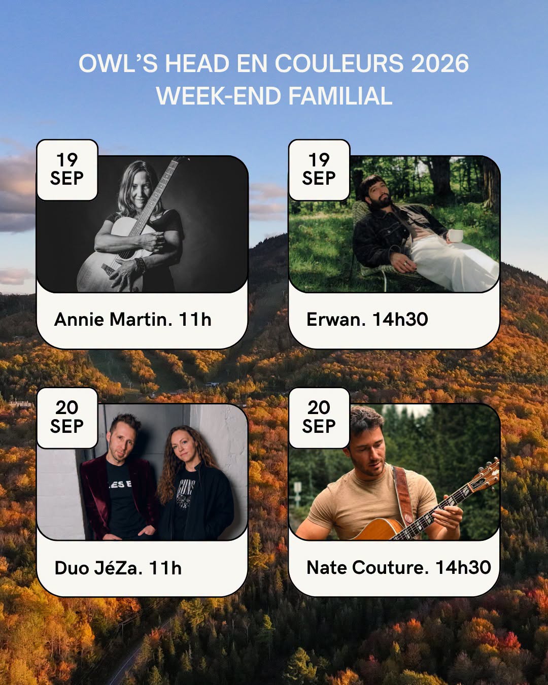 Owl's Head - Un automne en spectacle dès le 19 septembre