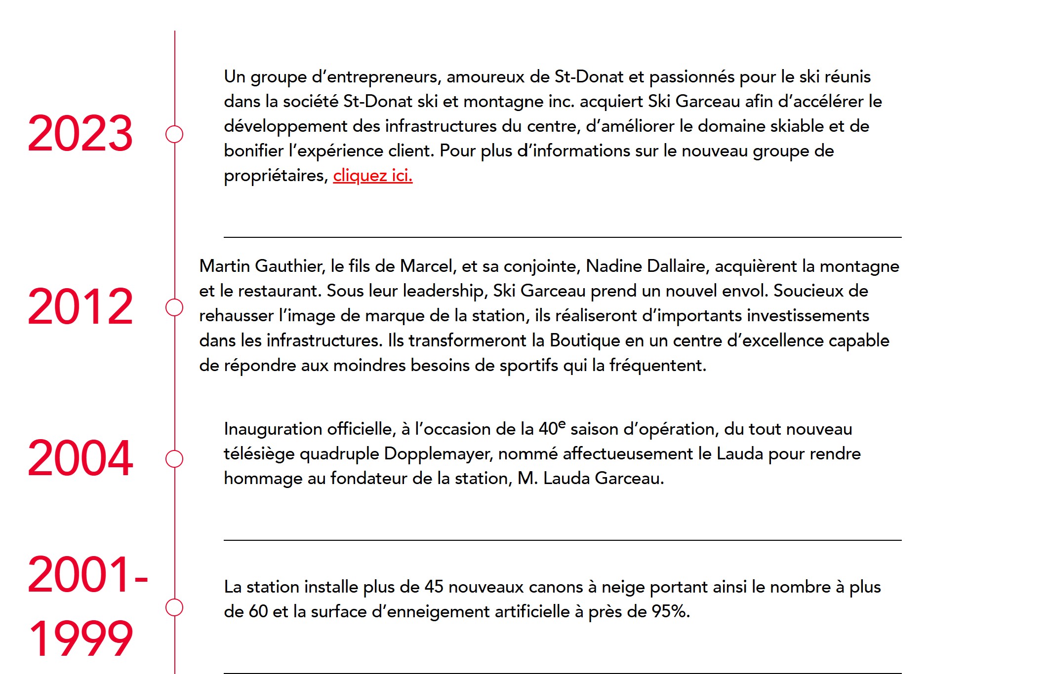 Ski Garceau - Investissements majeurs 2025-2026