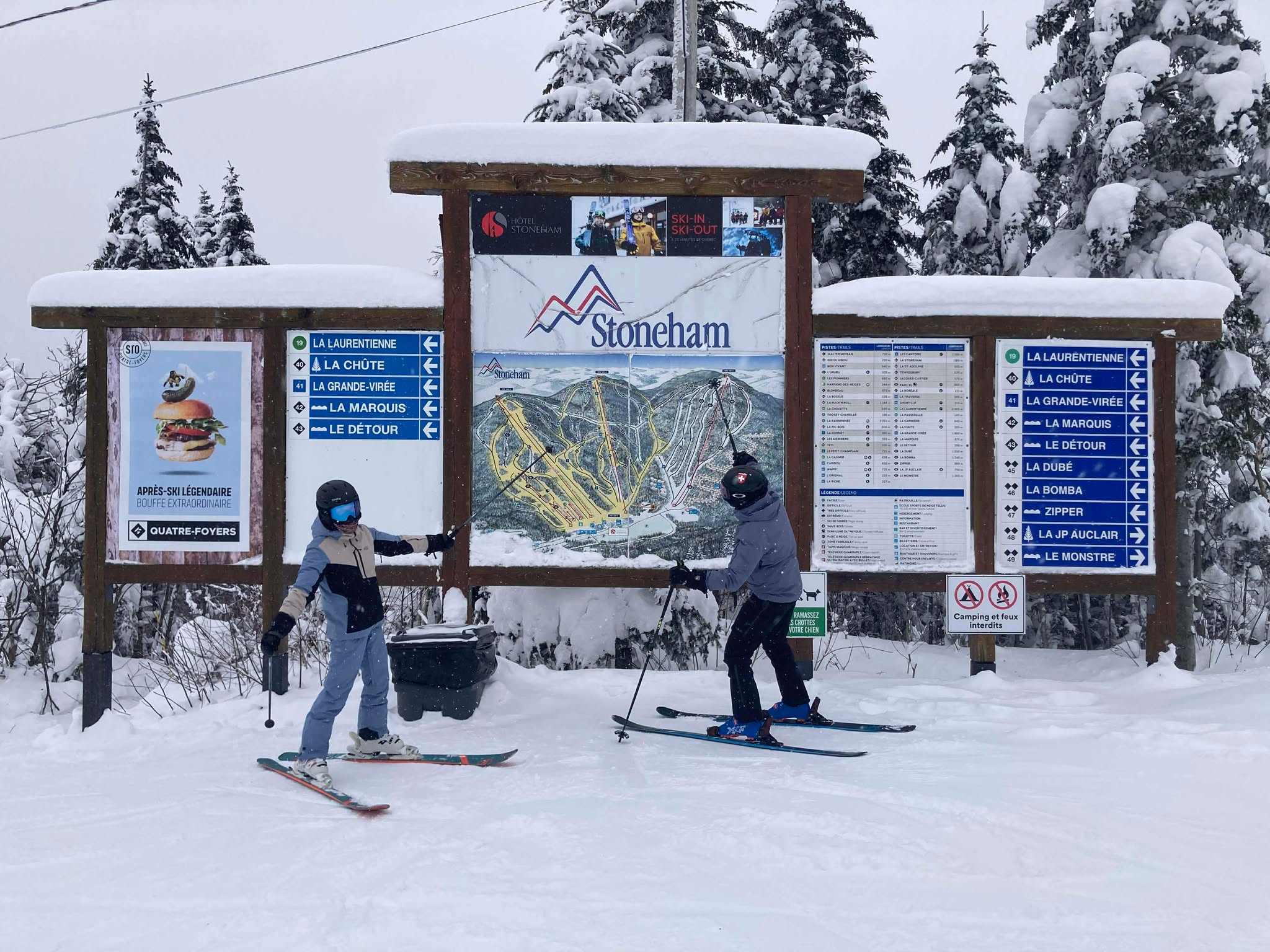 Stoneham - Une belle petite poudreuse est venue adoucir les surfaces. Stoneham - Une belle petite poudreuse est venue adoucir les surfaces.